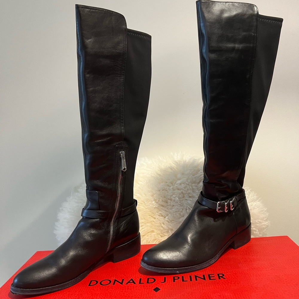 Black Donald J Pliner knee high boots in size 37.5